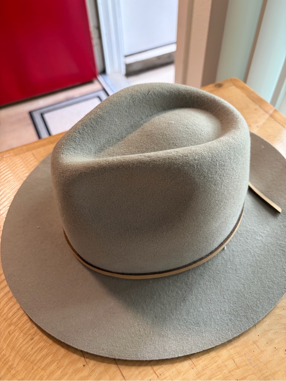 Brixton Beige Felt Hat With Brown Band
